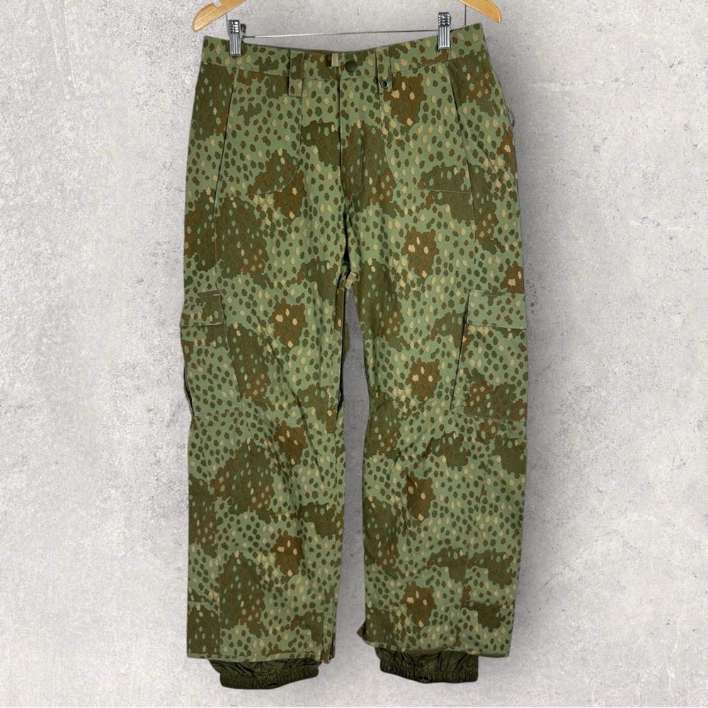 Burton Green Brown Camouflage Snowboard Pants Ski Snowpants Womens Small